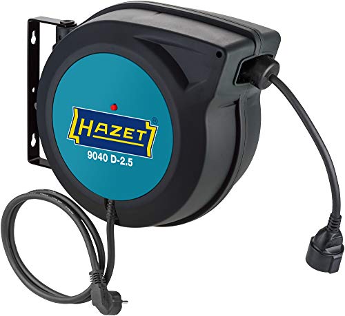 Hazet ! Hazet electric cable reel 9040 D-2.5 cable drum black 20 + 1.5 meters