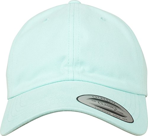 Flexfit peached Cotton Twill Dad Cap unisex dla kobiet i mężczyzn, materiału o specjalnej peached wykończenie, niebieski, jeden rozmiar 6245PT