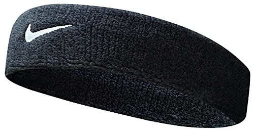 Nike Swoosh Unisex Opaska na Czoło dla Dorosłych, Czarny, Jeden Rozmiar