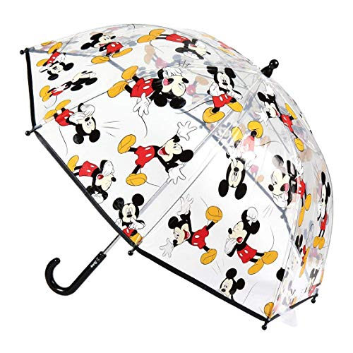 Cerdá-2400-0510 Mickey parasol przezroczysty, wielobarwny, rozmiar uniwersalny (2400-0510), wybór koloru/modelu