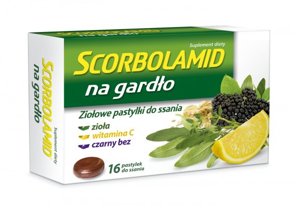 Polpharma SCORBOLAMID NA GARDŁO 16 past