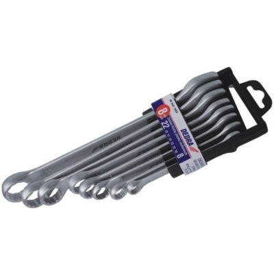 Dedra 8 sztuk Klucze płasko - oczkowy CrV 8,10,12,13,14,17,19, 22 mm 1403