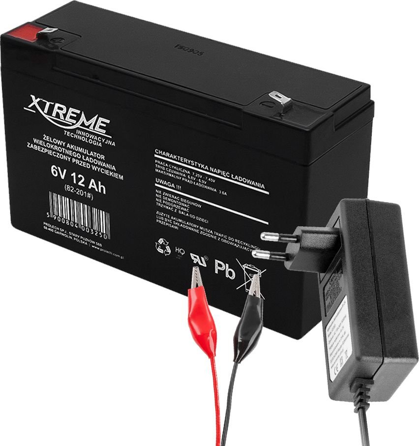 Xtreme Akumulator 6V/12Ah + ładowarka 82-201# 82-201# / BAT1145