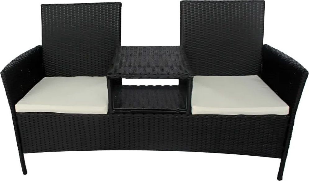 Elior Ławka ogrodowa ze stolikiem Talorn - czarna