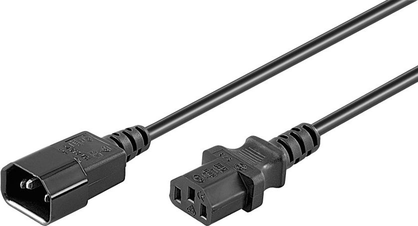 Kabel zasilający Goobay Kabel przedłużający IEC C14 - IEC C13 2m 50081