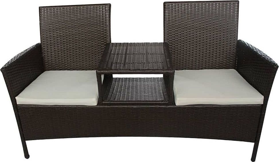 Elior ławka ogrodowa ze stolikiem Tamant, brązowa 5402