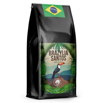 Santos BLUE ORCA COFFEE Kawa ziarnista BLUE ORCA COFFEE Brazylia Arabica 1 kg