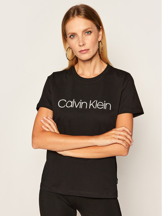 Calvin Klein T-Shirt Core Logo K20K202142 Czarny Regular Fit