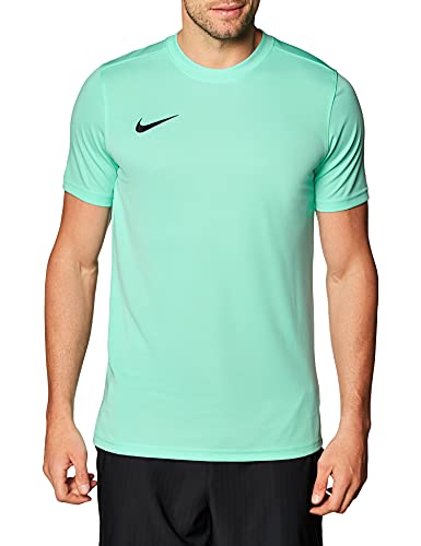 Nike Męski T-shirt M NK Dry Park VII JSY SS, Hyper Turq/Black, L, BV6708