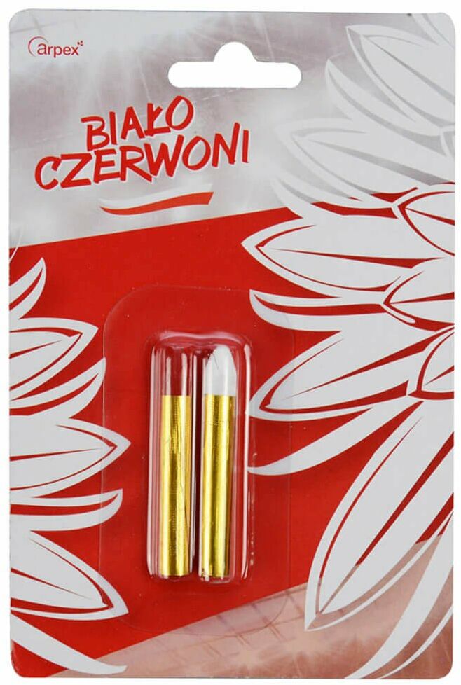 Kredki do malowania twarzy Biało-czerwoni - 2 szt.