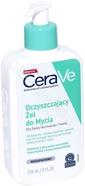 CeraVe CeraVe oczyszczający żel do mycia twarzy i ciała skóra normalna i tłusta 236 ml