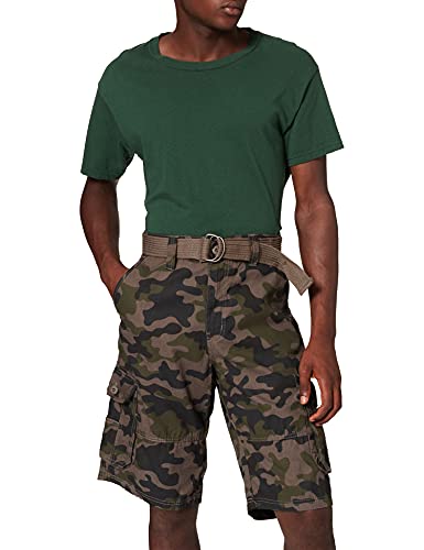 Southpole Southpole Szorty męskie Belted Camo Ripstop Cargo Shorts brązowy Woodland 34 SP3352