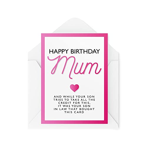 Tongue in Peach Śmieszne kartki urodzinowe dla mamy, LGBTQ gej karta okolicznościowa mums, Your Son in Law Bought This Card Not Your Son, komedia humor żart, CBH219 TIP_CARD_CBH219