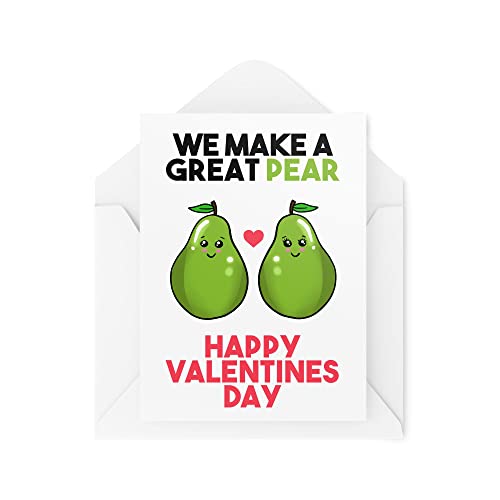 Tongue in Peach Śmieszne kartki walentynkowe, 'We Make A Great Pear' karty walentynkowe dla niego dla niej, dowcipny komedia humor żart banter, CBH274 TIP_CARD_CBH274