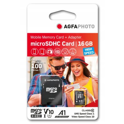 AgfaPhoto Mobile High Speed 16GB MicroSDHC Class 10 + Adapte (10580)