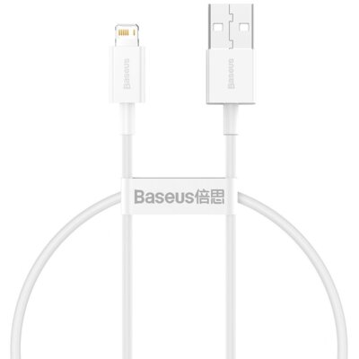 Baseus Kabel USB do Lightning Superior Series, 2.4A, 25cm (biały)
