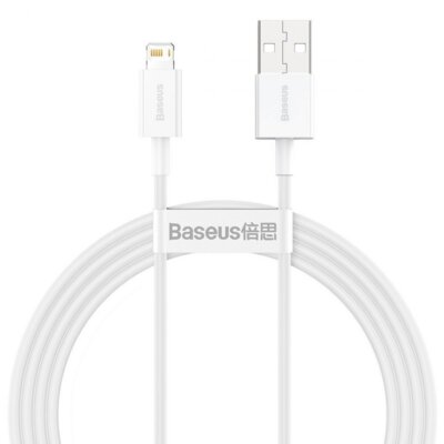 Baseus Kabel USB do Lightning Superior Series, 2.4A, 1,5m (biały)