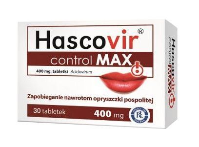 PRZEDSIĘBIORSTWO PRODUKCJI FARMACEUTYCZNEJ HASCO-L Hascovir control MAX 400 mg 30 tabletek 3168251