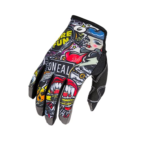 O'NEAL | Rękawice kolarskie i motocrossowe | MX MTB DH FR Downhill Freeride | Trwałe, elastyczne materiały, Nano-Front Palm | Mayhem Glove Crank | Dorośli | Czarny Multi | Size XL