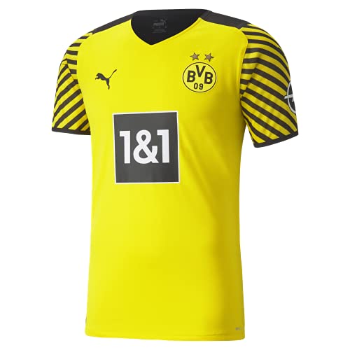 PUMA PUMA Męska koszulka Bvb Home Authentic Shirt W sponsor Shirt Cyber Yellow-puma Black 3XL 759034