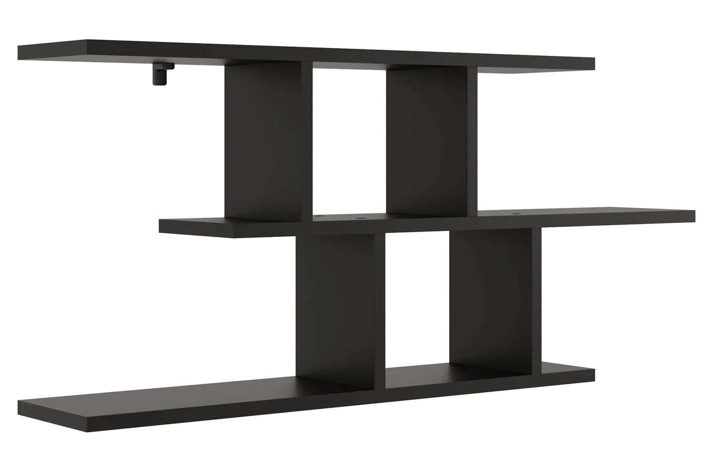 Czarna minimalistyczna półka ścienna N4-F01