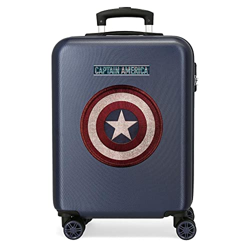 MARVEL Marvel Avengers Captain America niebieska kabina walizka 38 x 55 x 20 cm sztywny zamek szyfrowy ABS 34 l 2,6 kg 4 podwójne kółka bagaż ręczny