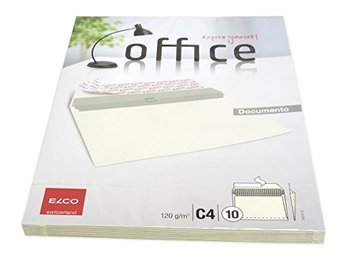 ELCO Office C4 120 g/m² Documento Beżowe kliny boczne portfel odczepiane i uszczelnione koperty - opakowanie 10