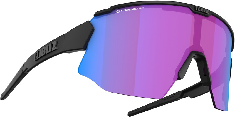 BLIZ BREEZE NANO OPTICS Matt Black Violet w Blue Multi Nordic Light Cat.2 + Brown w Silver Mirror Cat.3 52102 14N