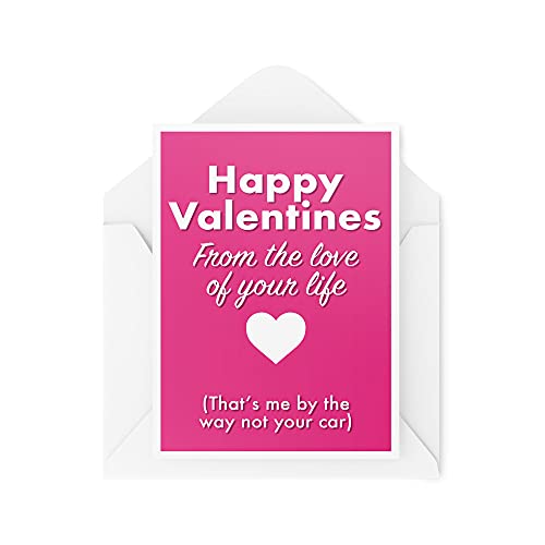 Śmieszne karty walentynkowe, karta dla niego dla mężczyzn, 'From The Love Of Your Life Not Your Care' żart komedia mąż karta dla chłopaka CBH437