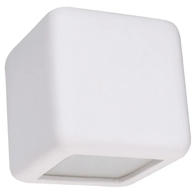 Biały kwadratowy kinkiet ceramiczny A9-P37