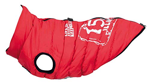 Trixie Płaszcz dla zwierząt domowych – kurtka z uprzężą dla dużych psów – rozmiar M 45 cm czerwony