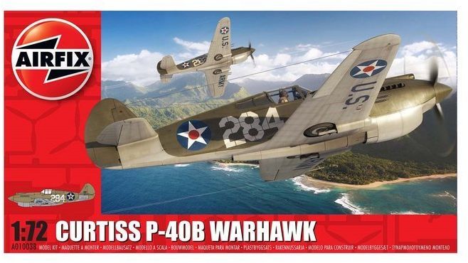 Myśliwiec Curtiss P-40B Warhawk model do sklejania Airfix