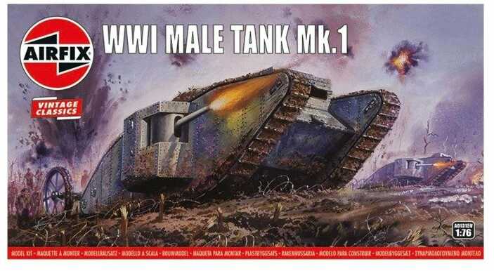 Czołg WWI Male Mk.I model do sklejania Airfix