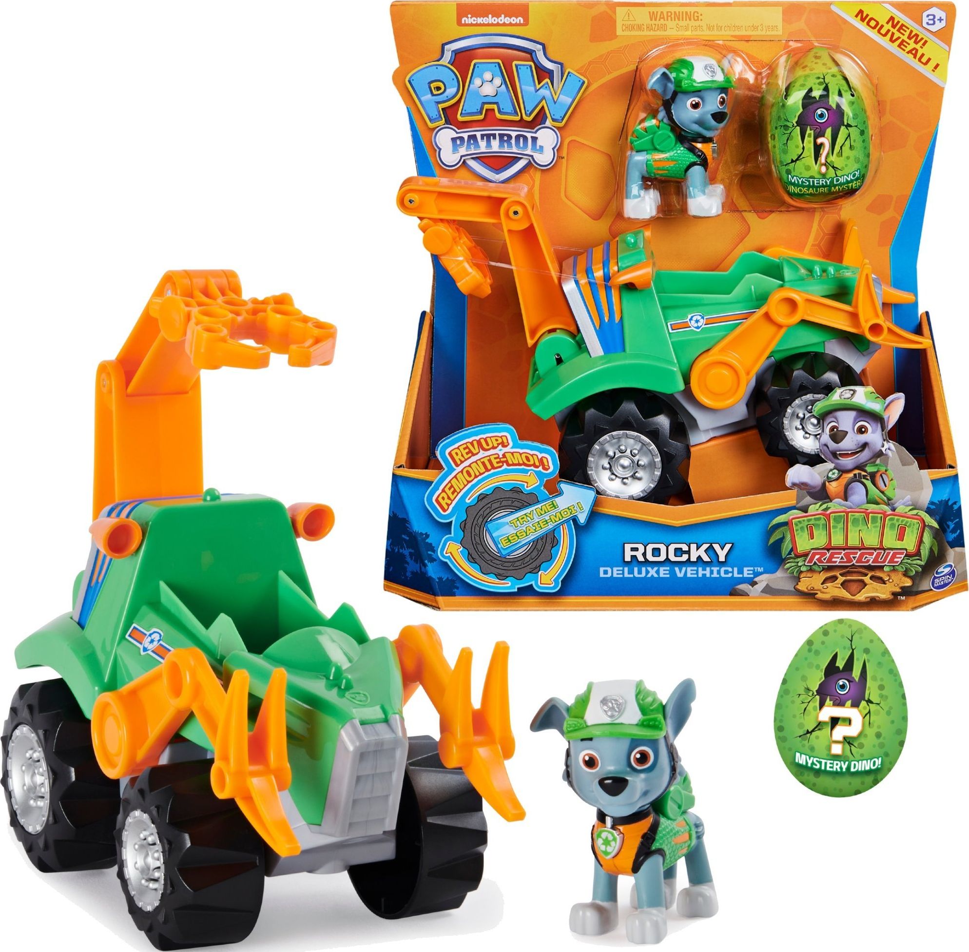Figurka Spin Master Psi Patrol Dino Rescue - pojazd Rocky 6059525