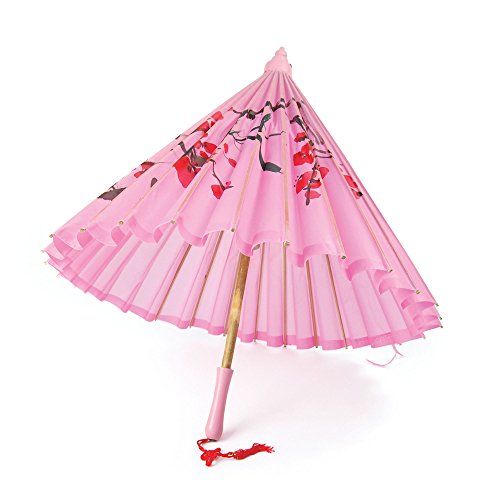 Bristol Novelty BA794 parasol z jedwabiu, różowy, damski, rozmiar uniwersalny