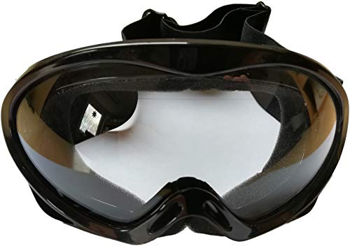 Protectwear Kaski gogle błyszczący czarny, do kasków otwartych twarzy, takich jak kaski motocrossowe – jeden rozmiar pasuje dla dzieci