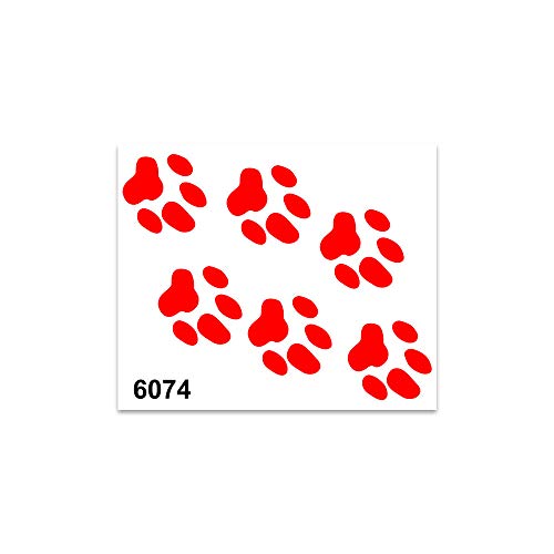 Quattroerre 6074 naklejki czerwone, 10 x 12 cm
