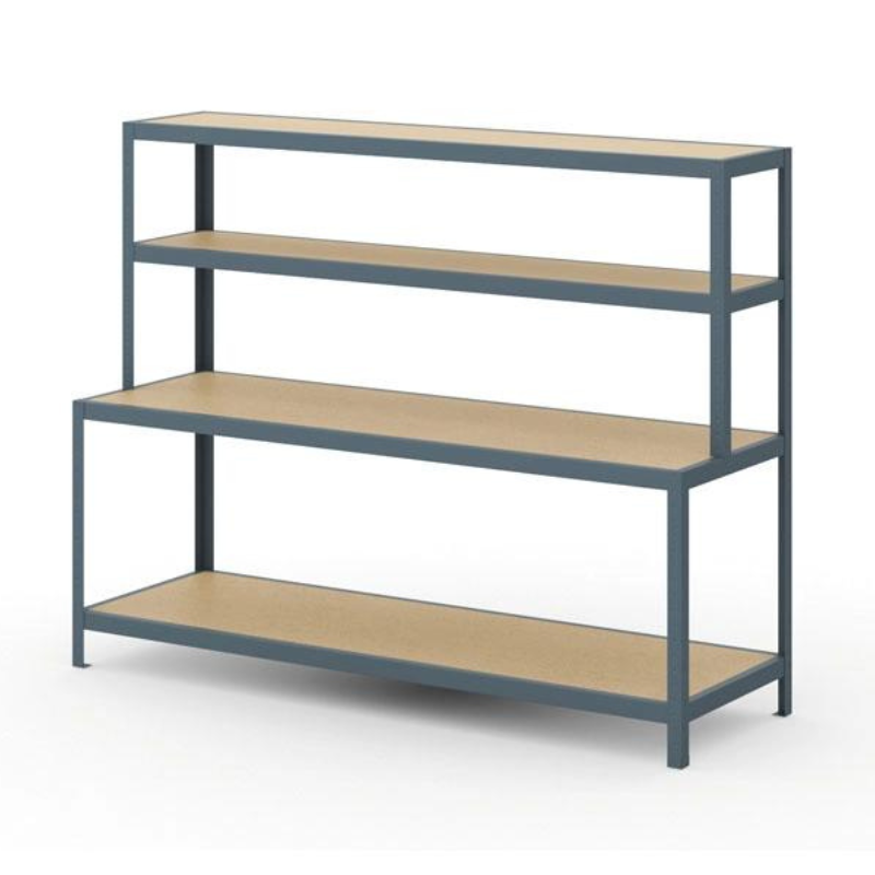 B2B Partner Stół do pakowania z półkami na rzeczy, długość 2200 mm 540073
