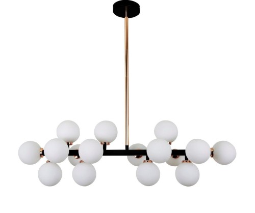 Lumina Deco Deco NOWOCZESNA LAMPA WISZĄCA CZARNO-ZŁOTA PETRICA W16 LDP 6033-16 (BK+GD)