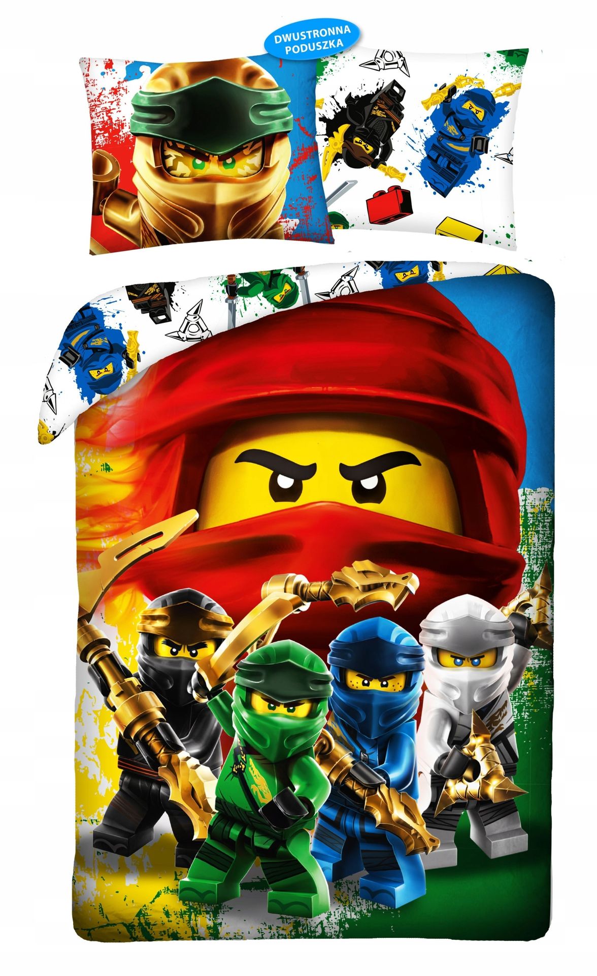 Halantex Pościel Lego Ninjago 160x200 dwustronna polski rozmiar LEG-895