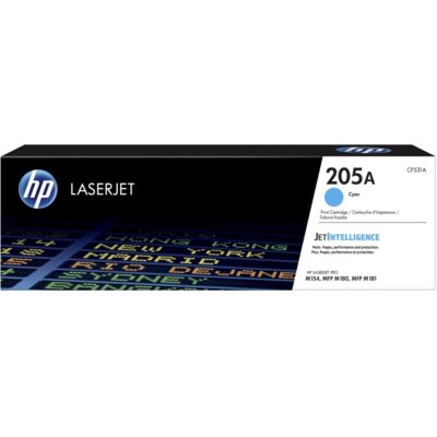 Hewlett-Packard Hewlett Packard Toner HP 205A do Color LaserJet Pro M180n/M181fw | 900 str | cyan CF531A
