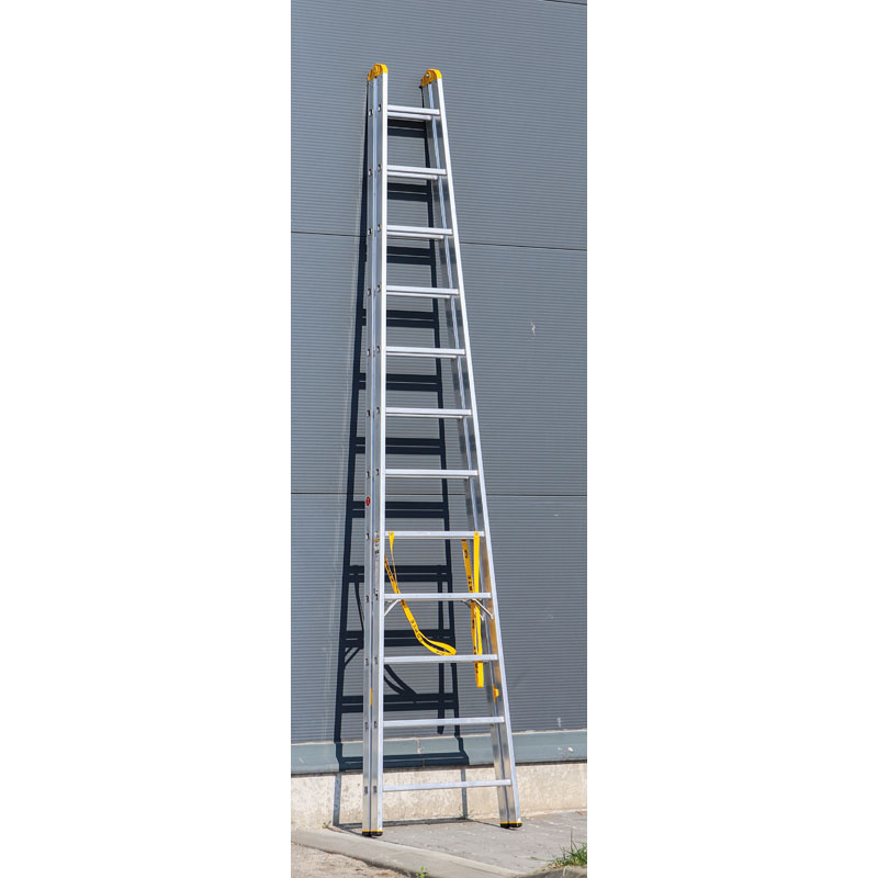 ALVE Aluminiowa drabina dwuczęściowa FORTE, 2x12 szczebli, wysokość 3,37m 558025