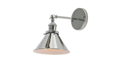 Lumina Deco LAMPA ŚCIENNA KINKIET LOFTOWY CHROMOWANY GUBI W1 LDW B005-1 (CHR)