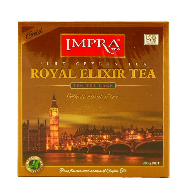 Impra Imperial Tea Herbata ekspresowa premium Royal Elixir Gold Pure Ceylon Tea, 100x2 g