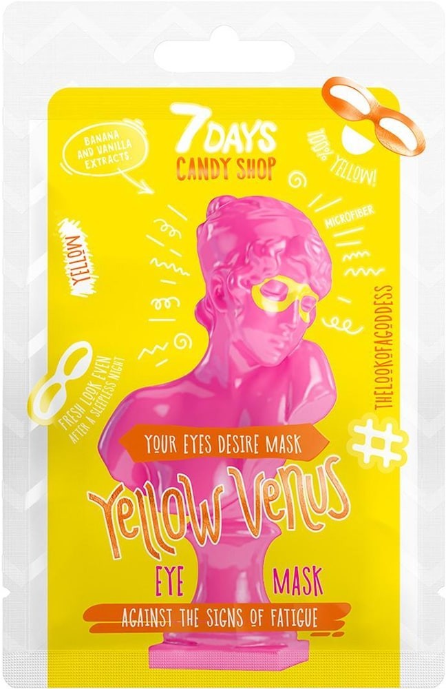 Venus 7DAYS 7DAYS Pielęgnacja twarzy Candy Shop Eye Mask Yellow With Banana And Vanilla Extracts 10.0 g