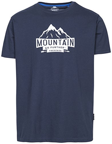 Trespass Trespass męski t-shirt z nadrukiem na klatce piersiowej panie/dorośli na zewnątrz/do zabawy/sportu/na czas wolny granatowy XS MATOTSN10012_NA1XS