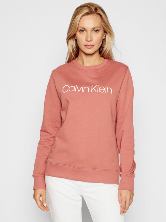 Calvin Klein Bluza Core Logo Ls K20K202157 Różowy Regular Fit