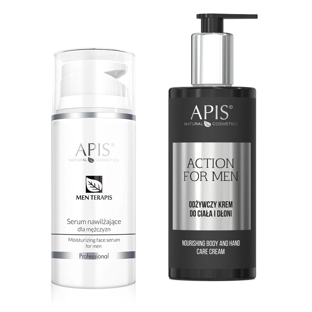 Apis Men Zestaw serum 100ml + odżywczy krem 300ml
