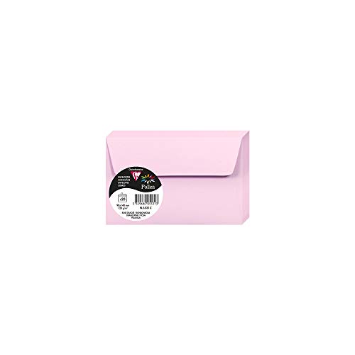 Clairefontaine samoprzylepne koperty, 90 x 140 mm, 120 g - jasnoróżowe, opakowanie 20 szt. 5531C
