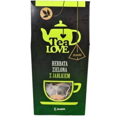 TEA LOVE Herbata zielona z jabłkiem - piramidki 15 szt.